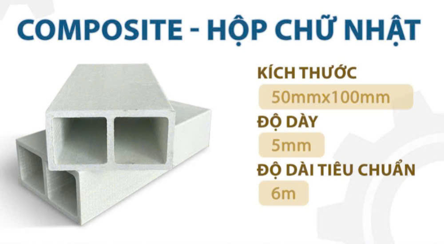Hộp Nhựa Composite 50x100x5ly